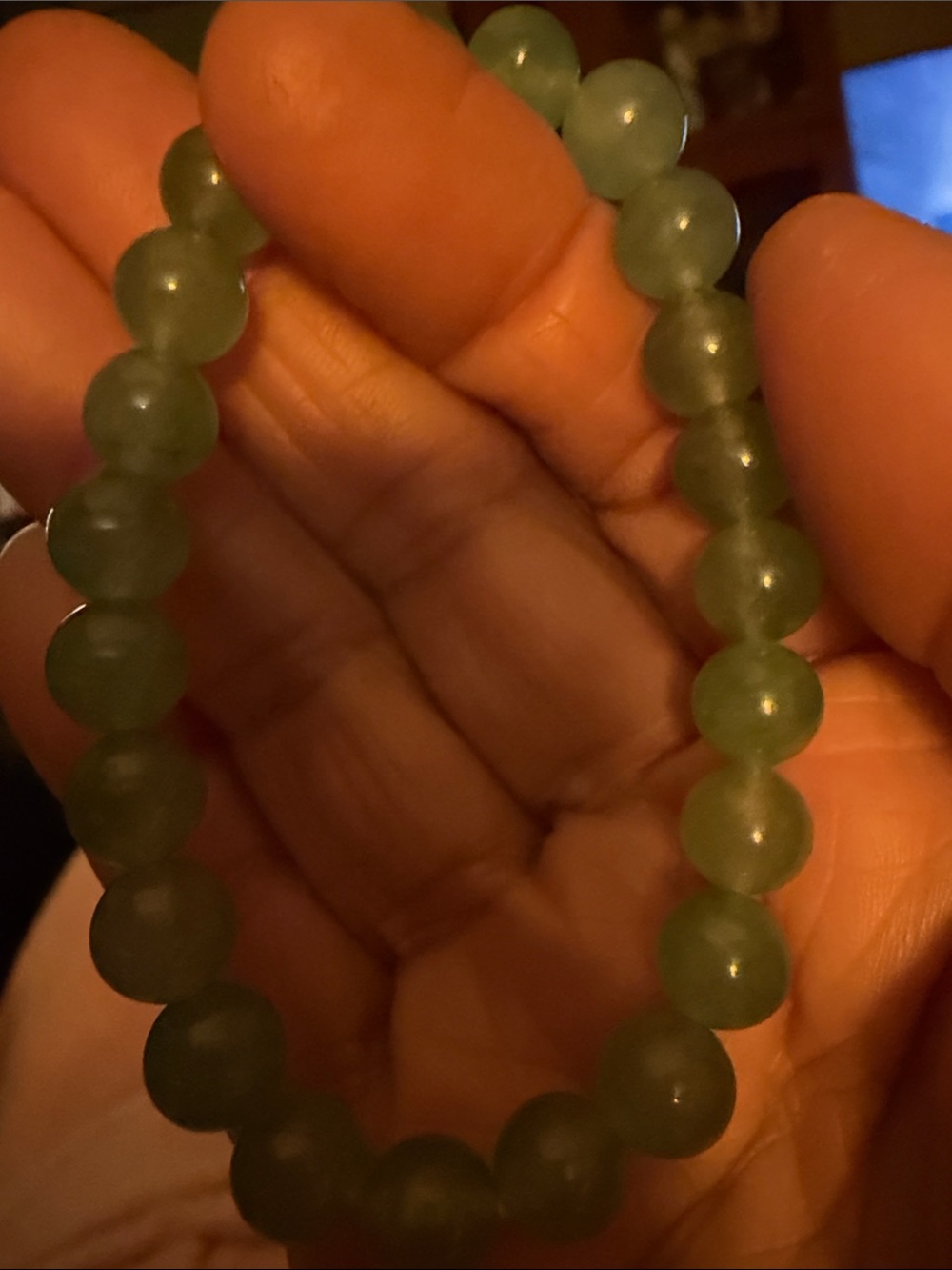 Jade green Beaded Stretch Bracelet - Women Jewelry